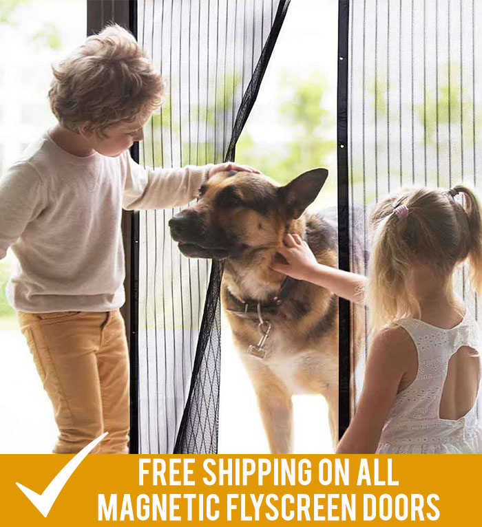 free shipping flyscreen door magnetic