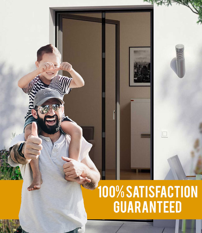 Magnetic Fly Screen Door - Black, 60cm (W) x 180cm (H): image 2